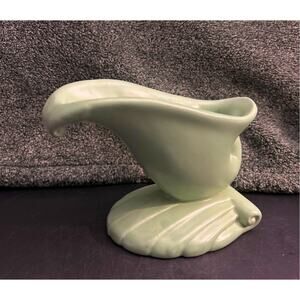 Royal Haeger Matte Green Shell Planter c1940